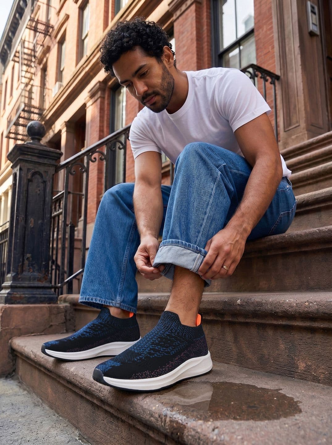 OFF LIMITS Royce Bt Black Mesh Slip-On Walking Shoes thumbnail 5