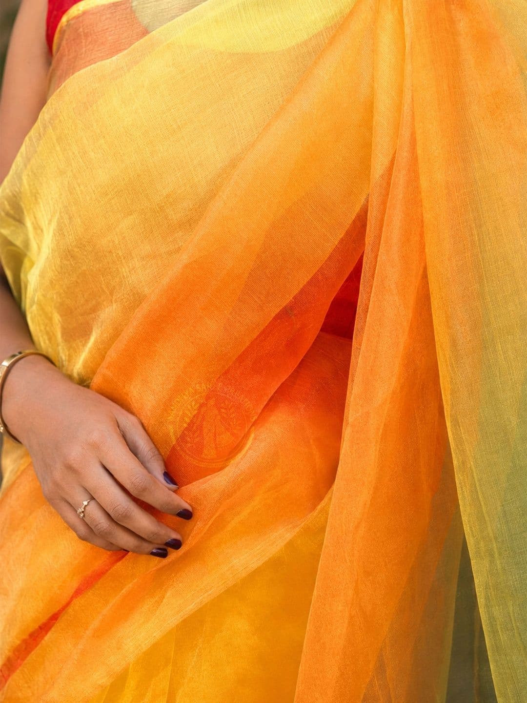 Sandhya Saree Creations Ombre Organza Fusion Sarees thumbnail 4
