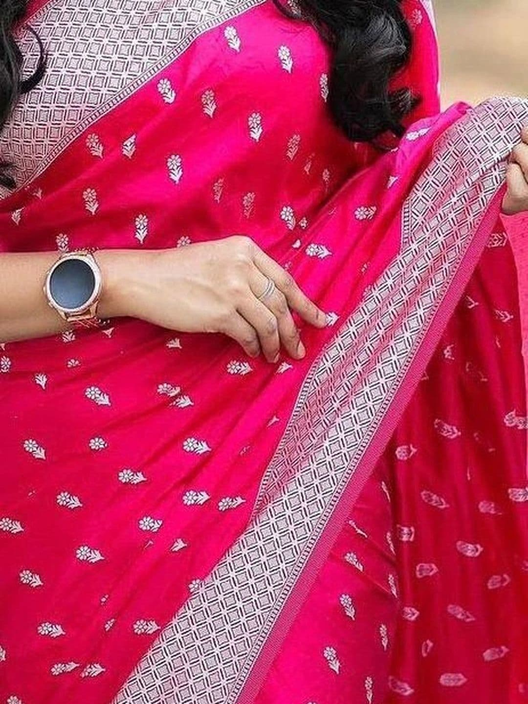 revika Woven Design Zari Art Silk Designer Kanjeevaram Saree thumbnail 3