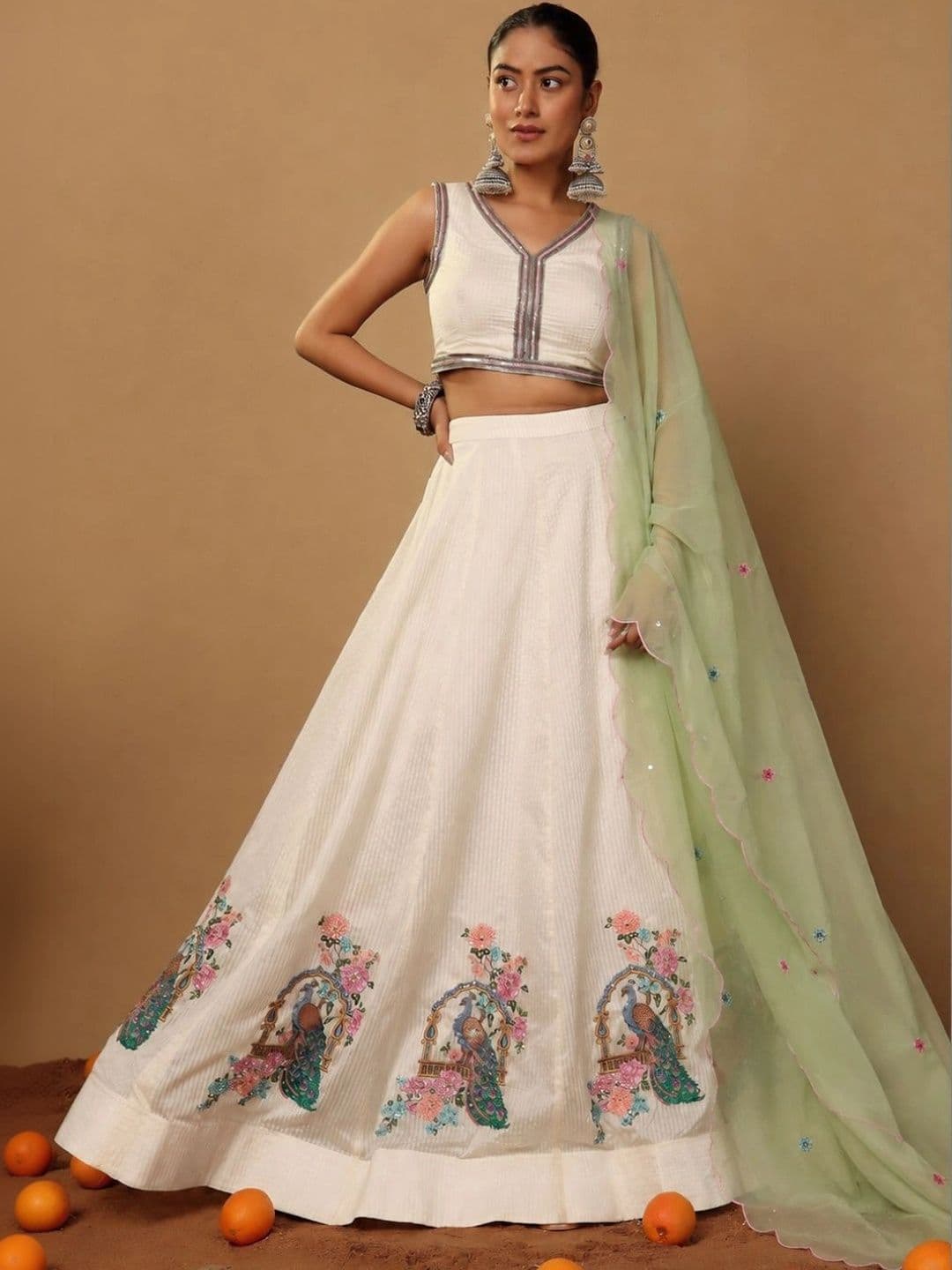 SILCHIC Embellished Sequinned Ready to Wear Lehenga & Blouse With Dupatta - view 1