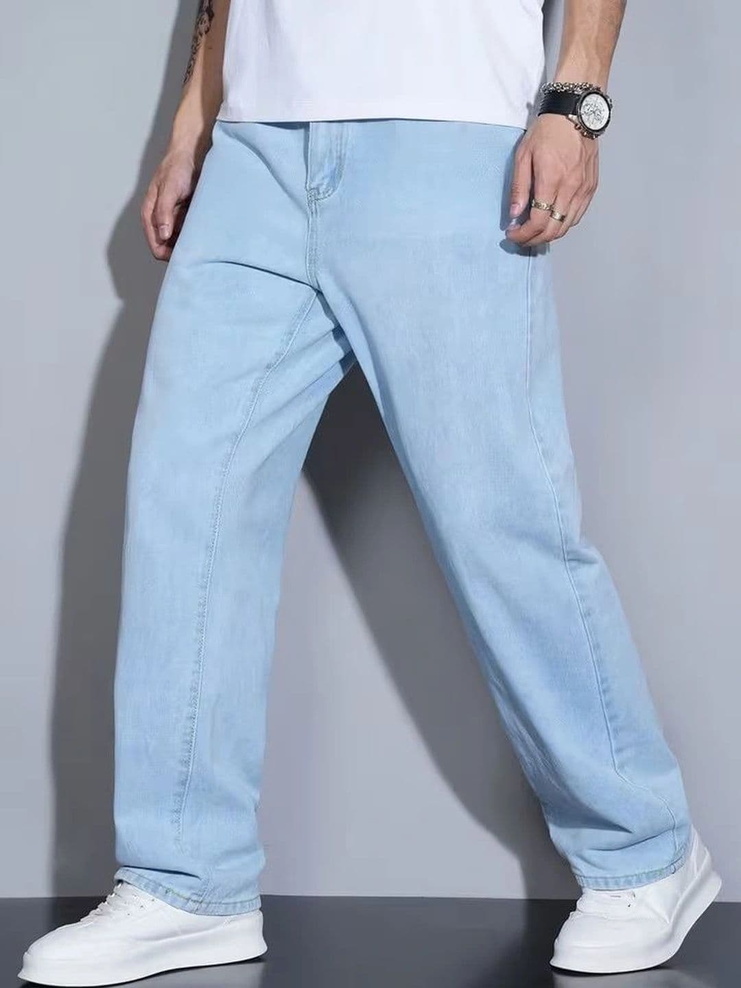 PINKLIT Men Straight Fit Mid-Rise Jeans thumbnail 2