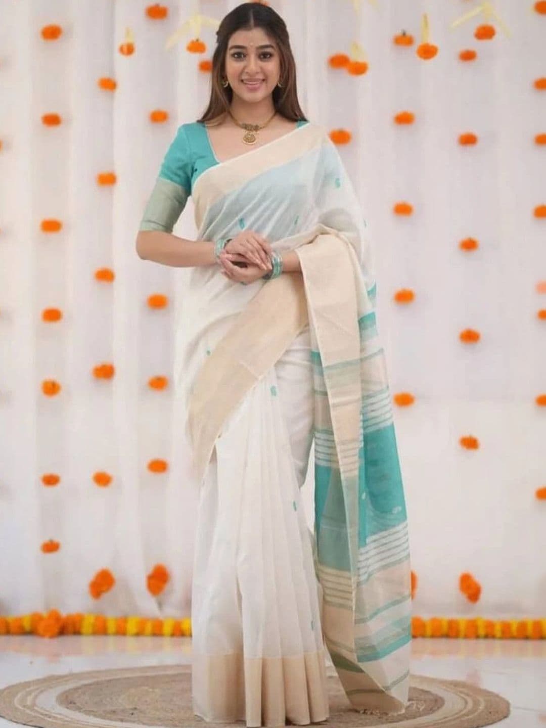 revika Striped Zari Art Silk Designer Kanjeevaram Saree - view 1