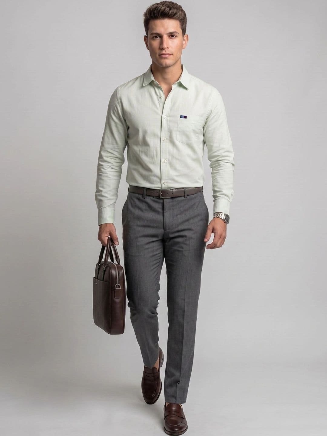 U.S. PITCHERS Men Modern Slim Fit Formal Shirt thumbnail 5