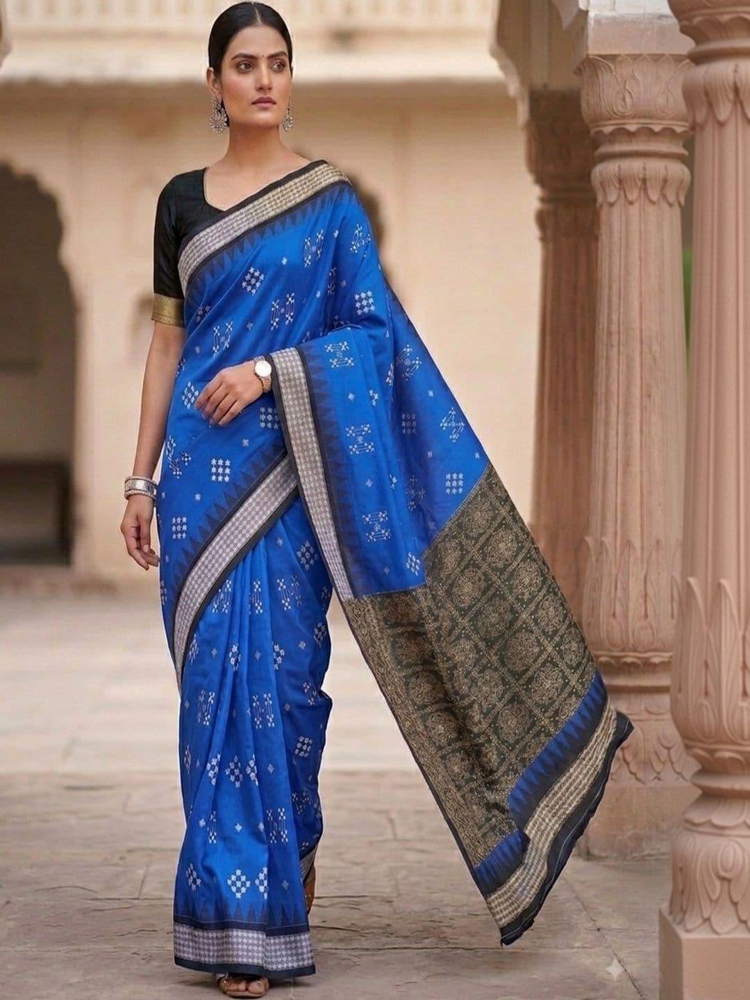 SHOPSILK Art Silk Sambalpuri Saree thumbnail 2