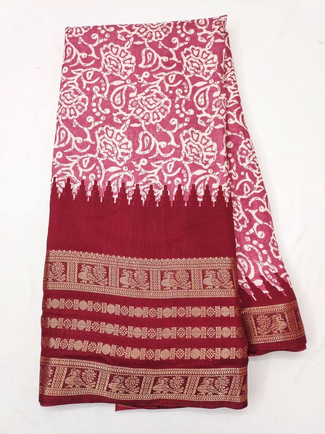 Owee Batik Zari Silk Blend Designer Saree thumbnail 2