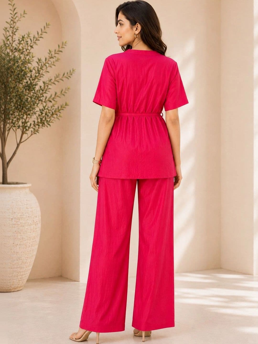 Mitera Women Regular Kurta with Palazzos thumbnail 4