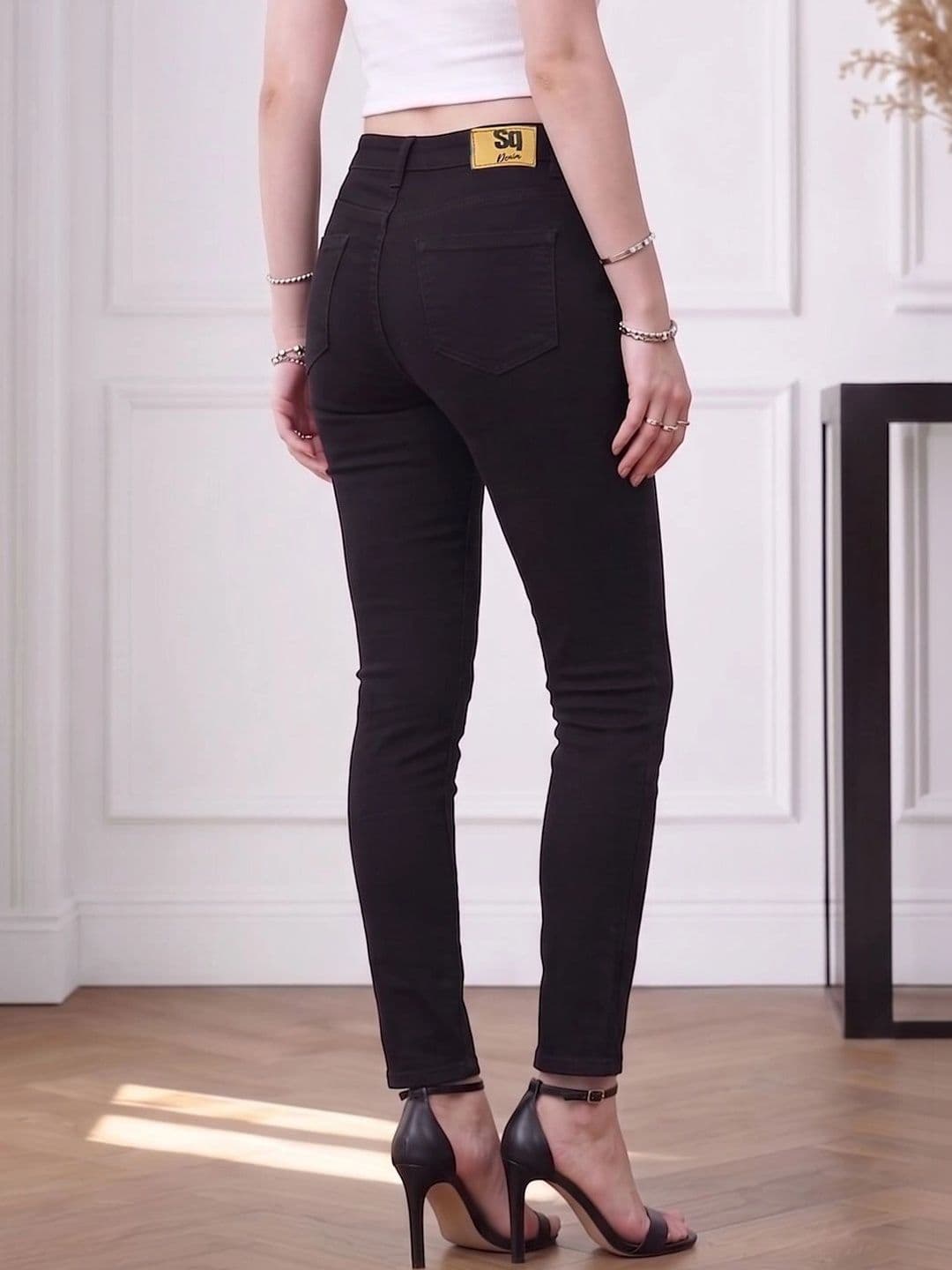 Style Quotient Women Classic Slim Fit High-Rise Stretchable Jeans thumbnail 4