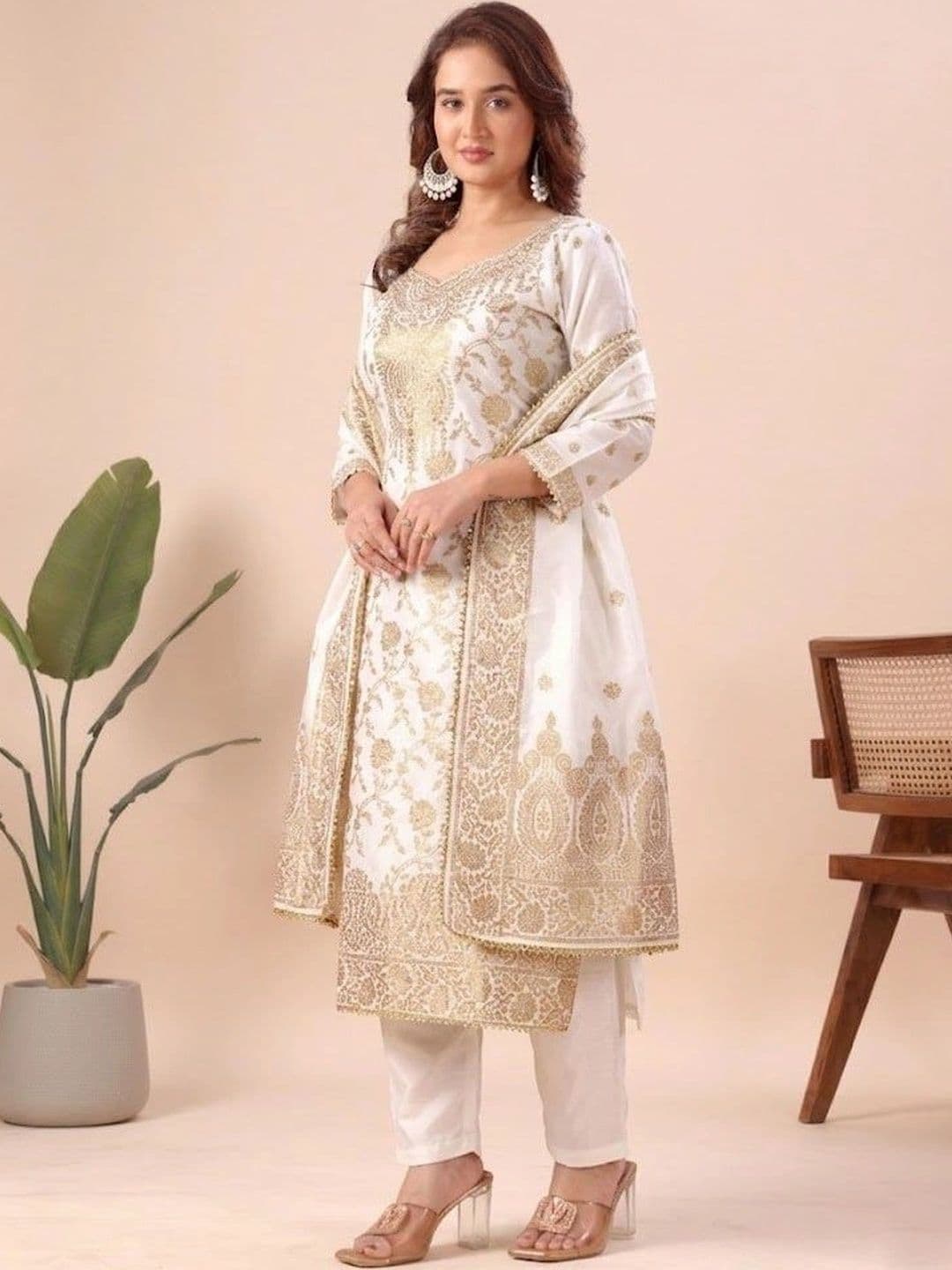 kantuba Art Silk Unstitched Dress Material thumbnail 5