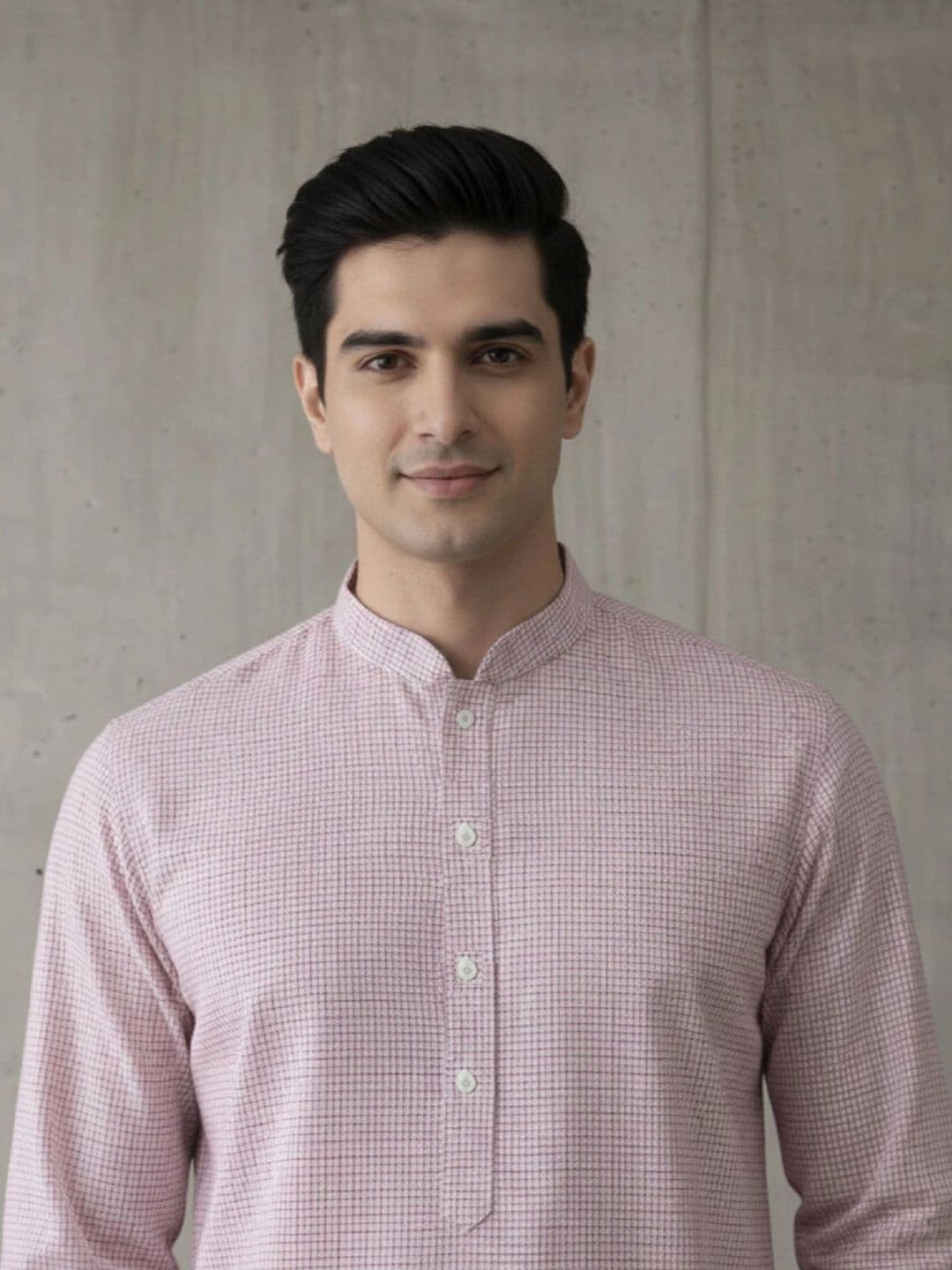 Anouk Men Checked Kurta thumbnail 7