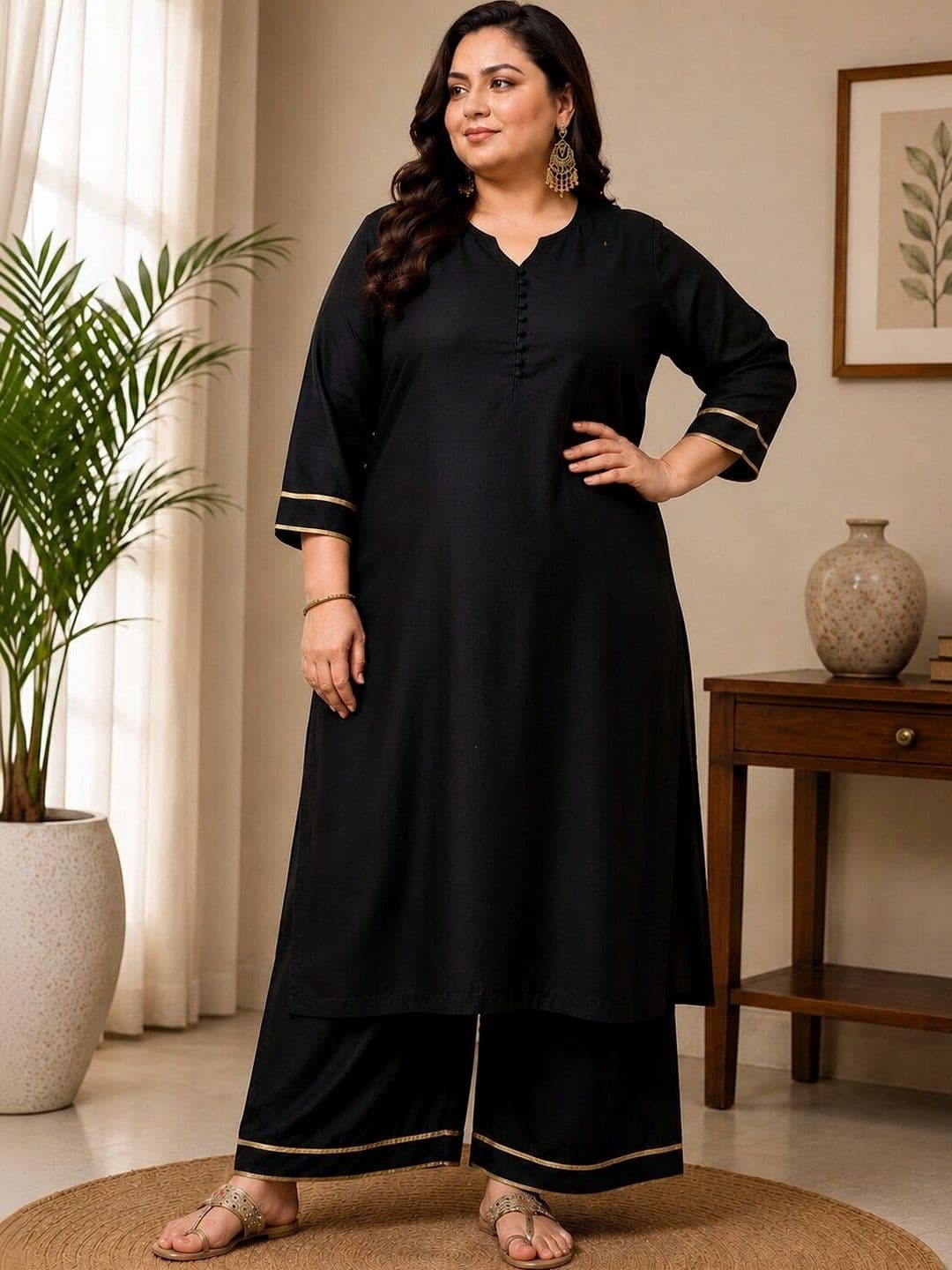 Mogra Designs Women Ethnic Motifs Regular Kurta with Palazzos & With Dupatta thumbnail 5