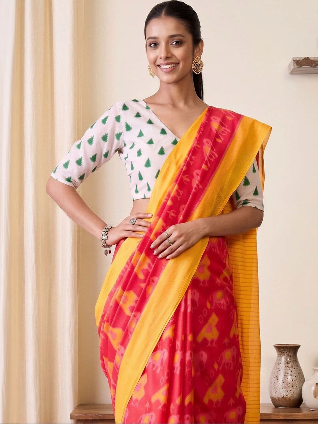 Saree mall Designer Pochampally Sarees thumbnail 2