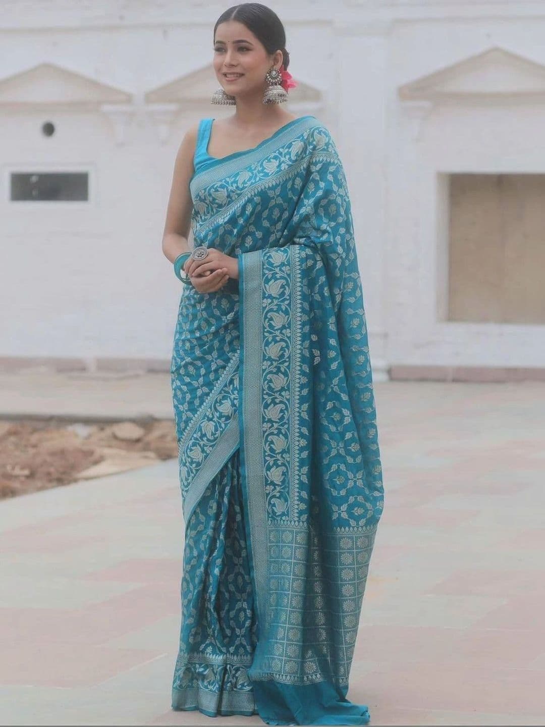 revika Woven Design Zari Art Silk Designer Kanjeevaram Saree - view 1