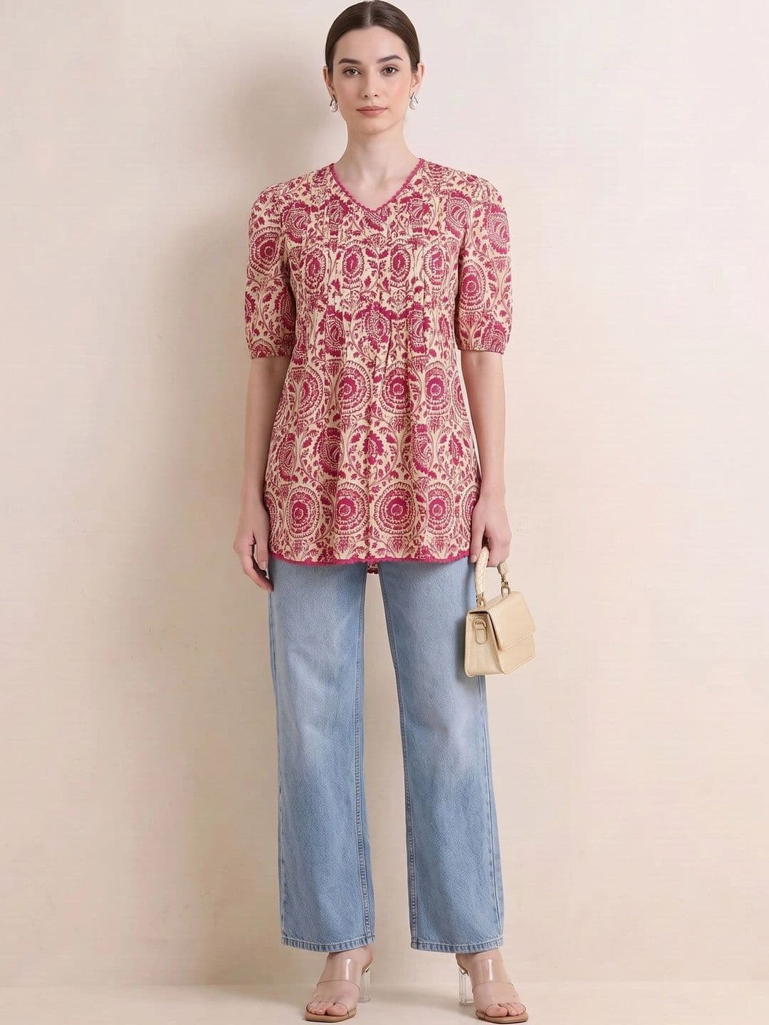 COTTON CULTURE Women Ethnic Motifs Printed Indie Prints Kurta thumbnail 5