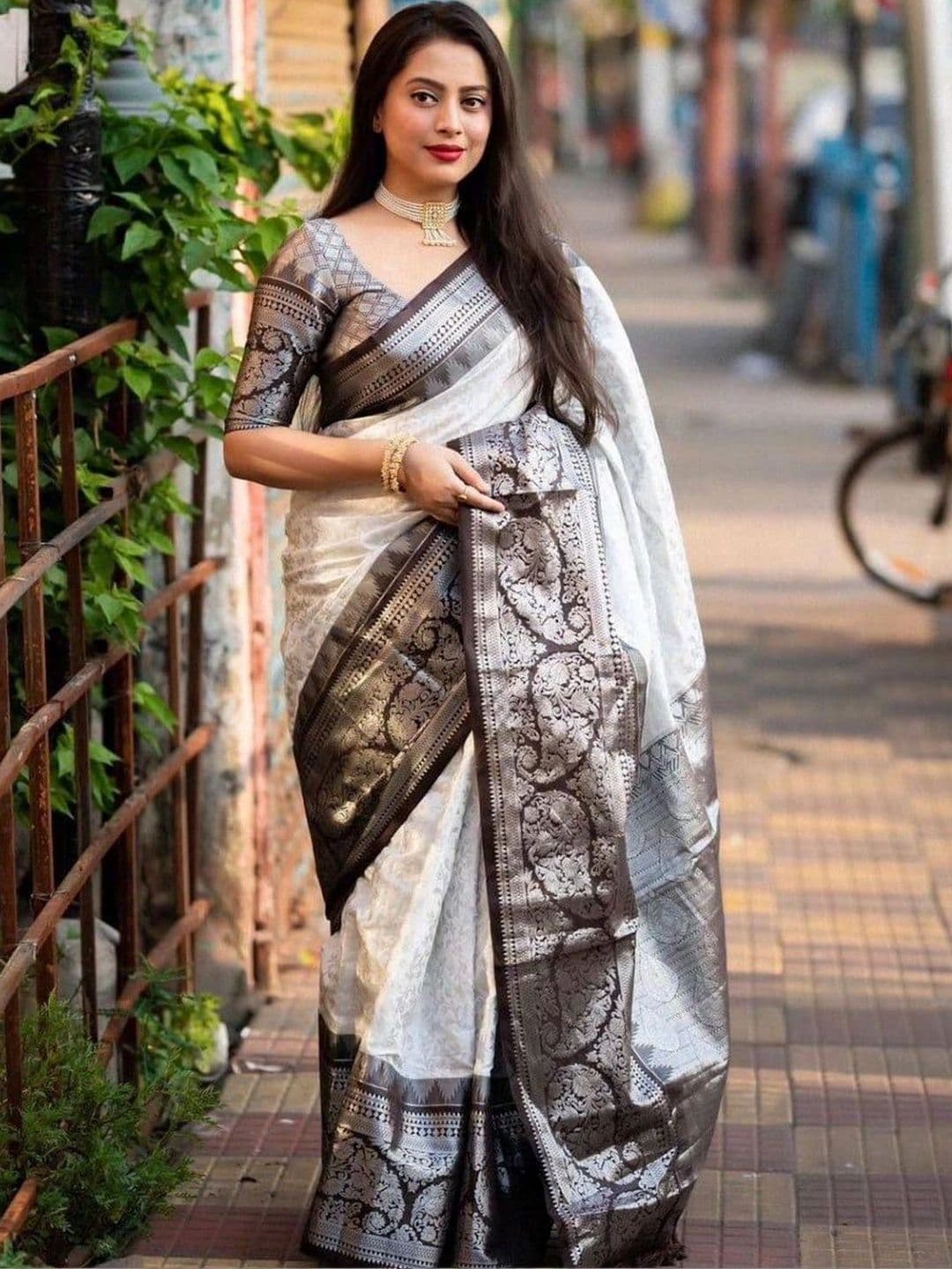 revika Woven Design Zari Art Silk Designer Kanjeevaram Saree - view 1