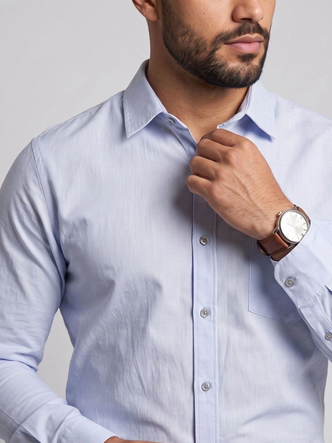 U.S. PITCHERS Men Modern Slim Fit Formal Shirt thumbnail 4