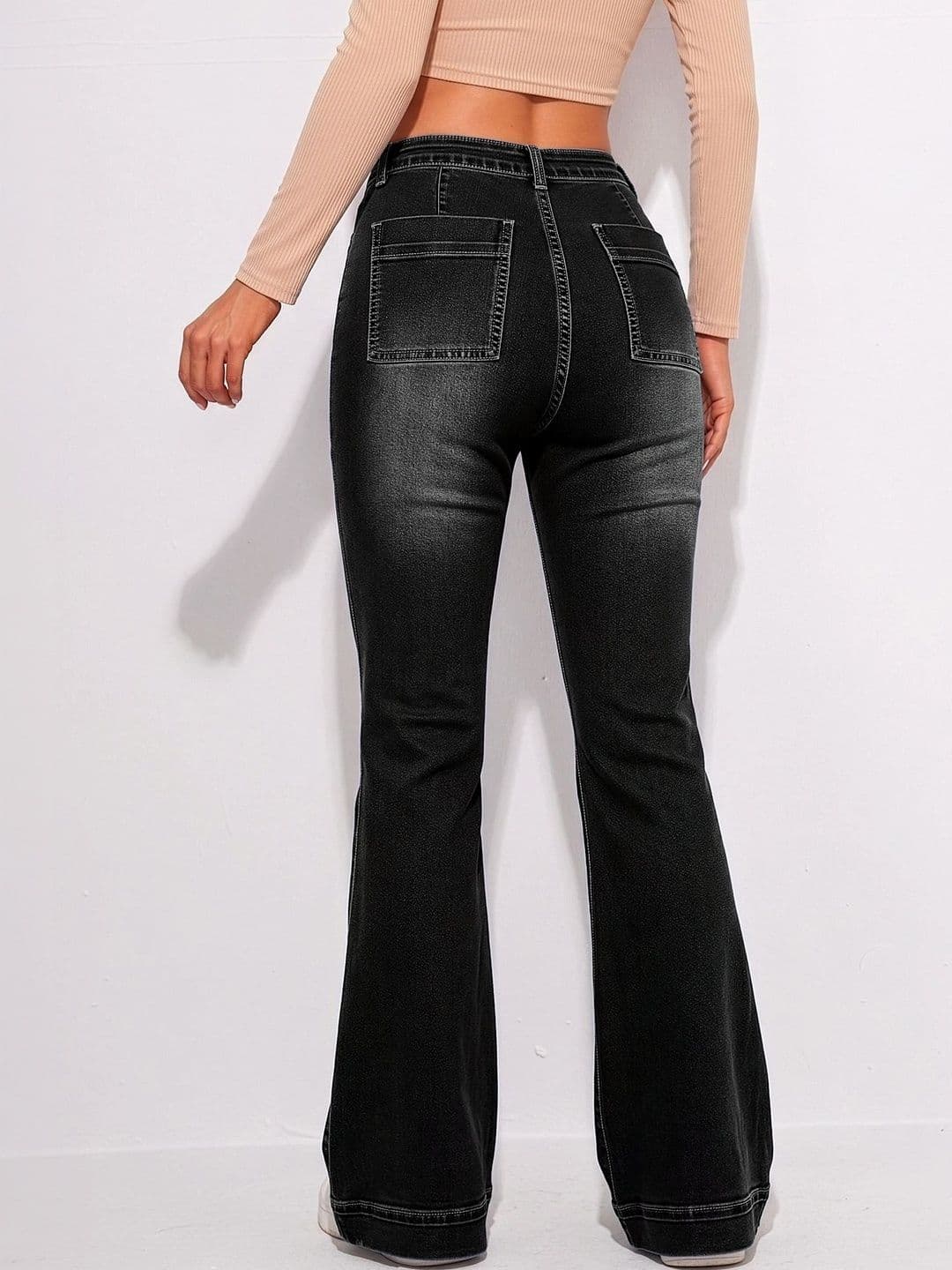 MULVARI Women Slim Fit High-Rise Light Fade Stretchable Jeans thumbnail 5