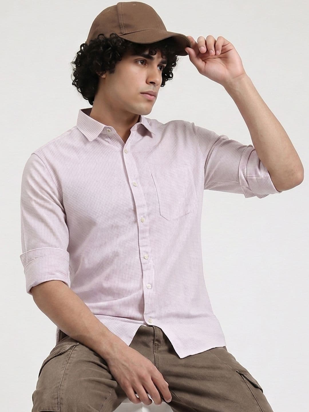 Roadster Life Co.Cotton Slub Checked Shirt - view 1