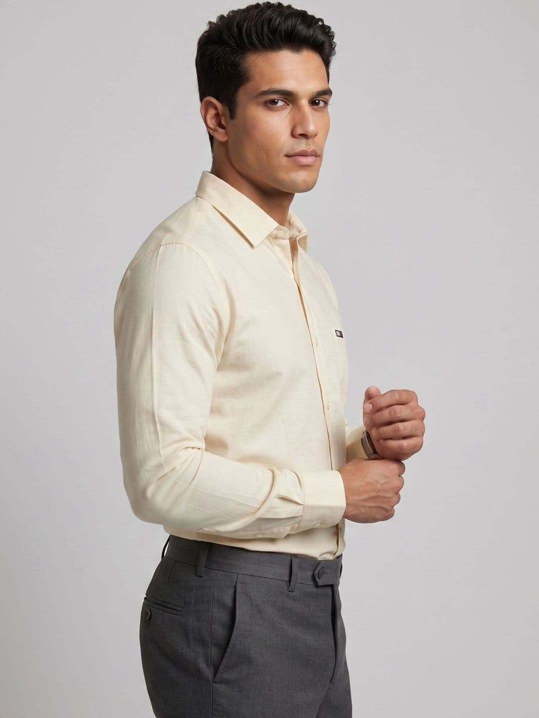 U.S. PITCHERS Men Modern Slim Fit Formal Shirt thumbnail 2