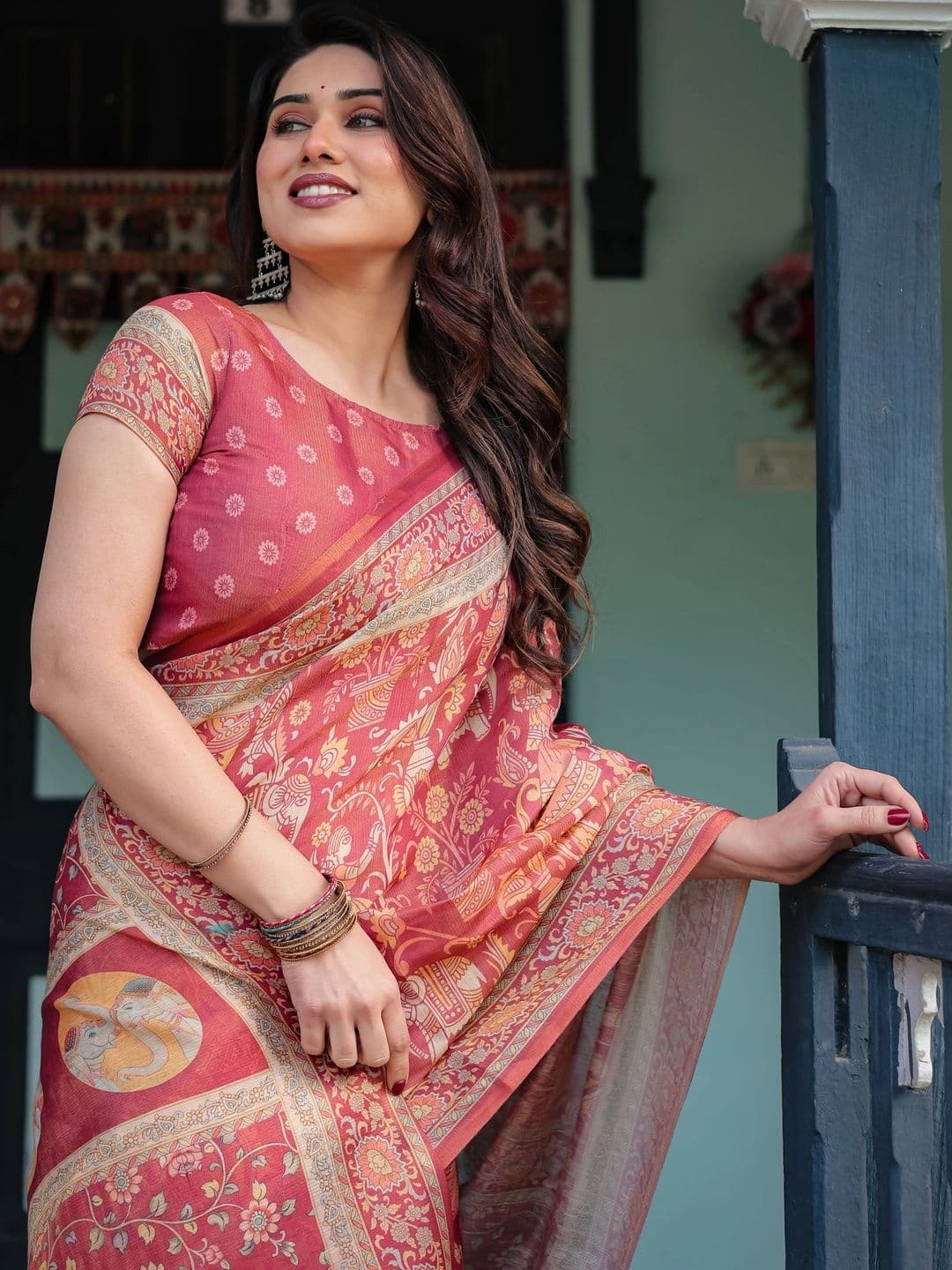 Suha Paisley Art Silk Saree thumbnail 4