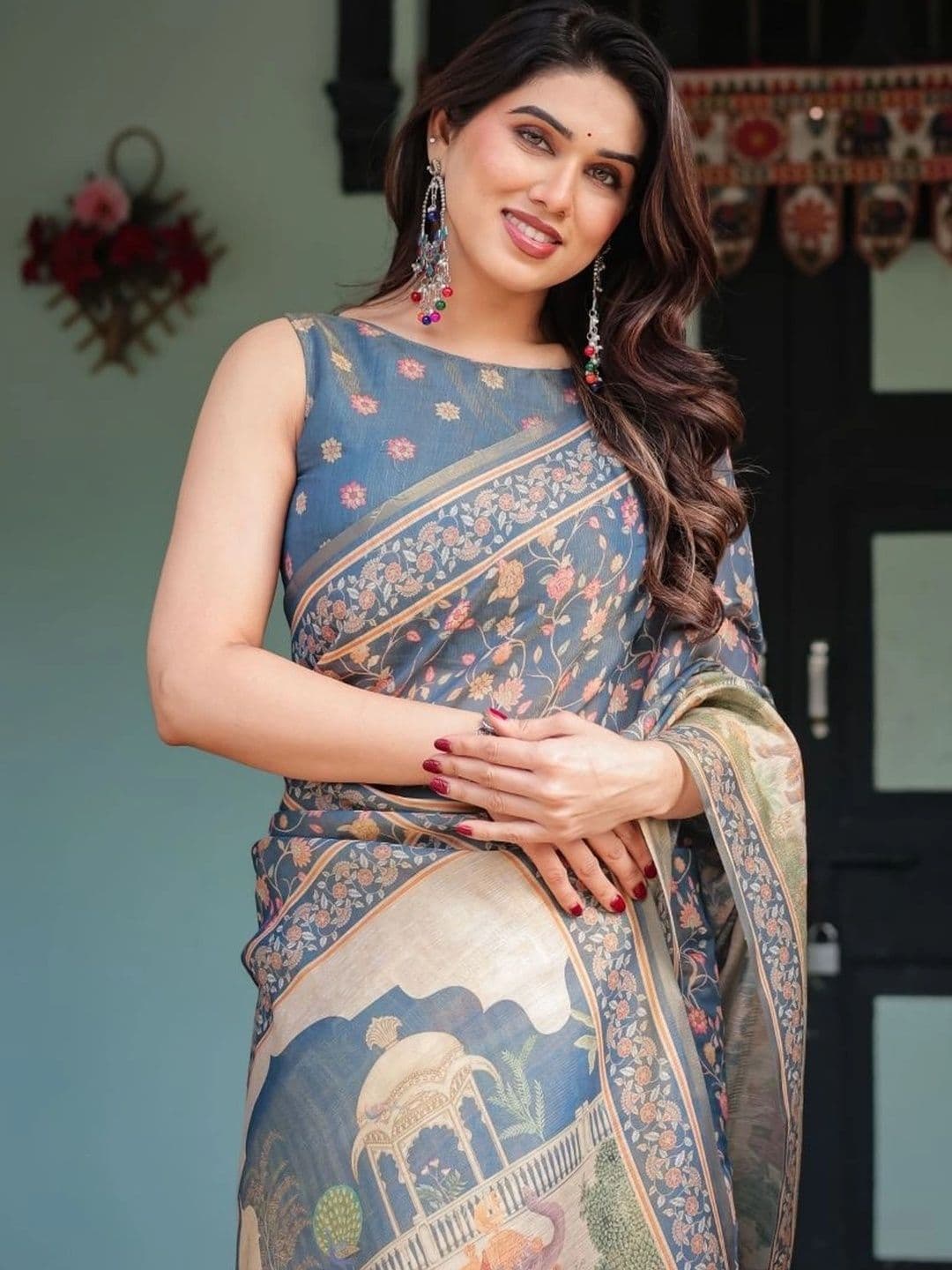 Suha Paisley Art Silk Saree thumbnail 2
