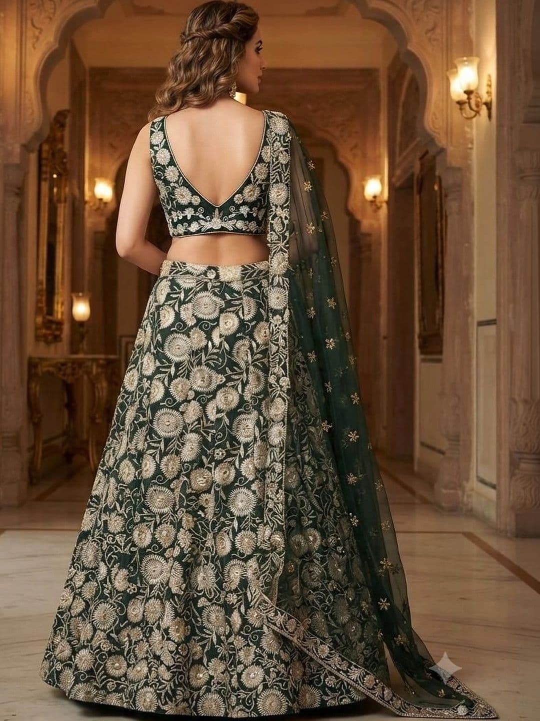 Indi Kal Embroidered Ready to Wear Lehenga & Blouse With Dupatta thumbnail 7