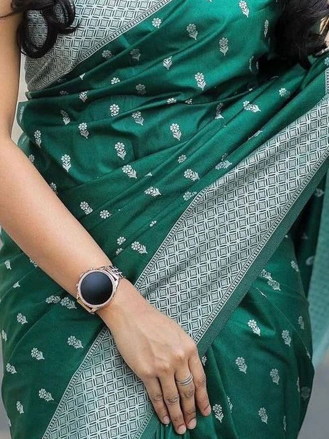revika Woven Design Zari Art Silk Designer Kanjeevaram Saree thumbnail 3