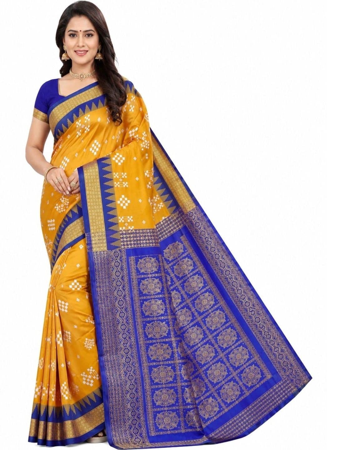 SHOPSILK Zari Art Silk Sambalpuri Saree thumbnail 2