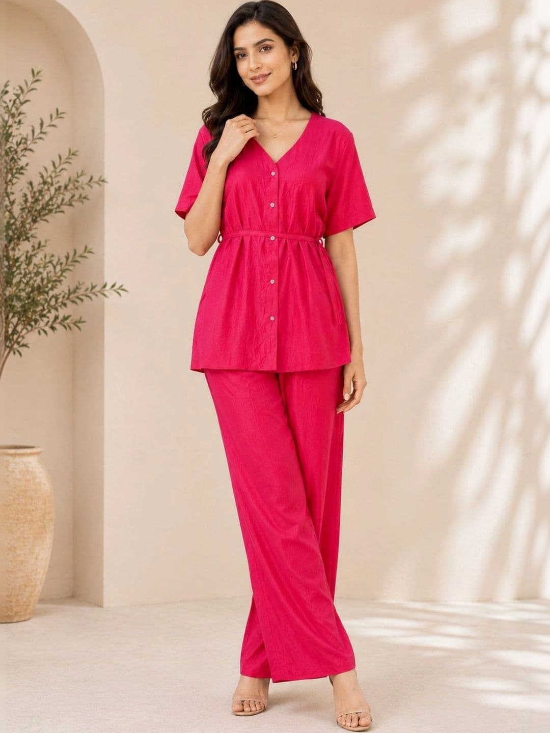 KALINI Women Regular Kurta with Trousers thumbnail 5