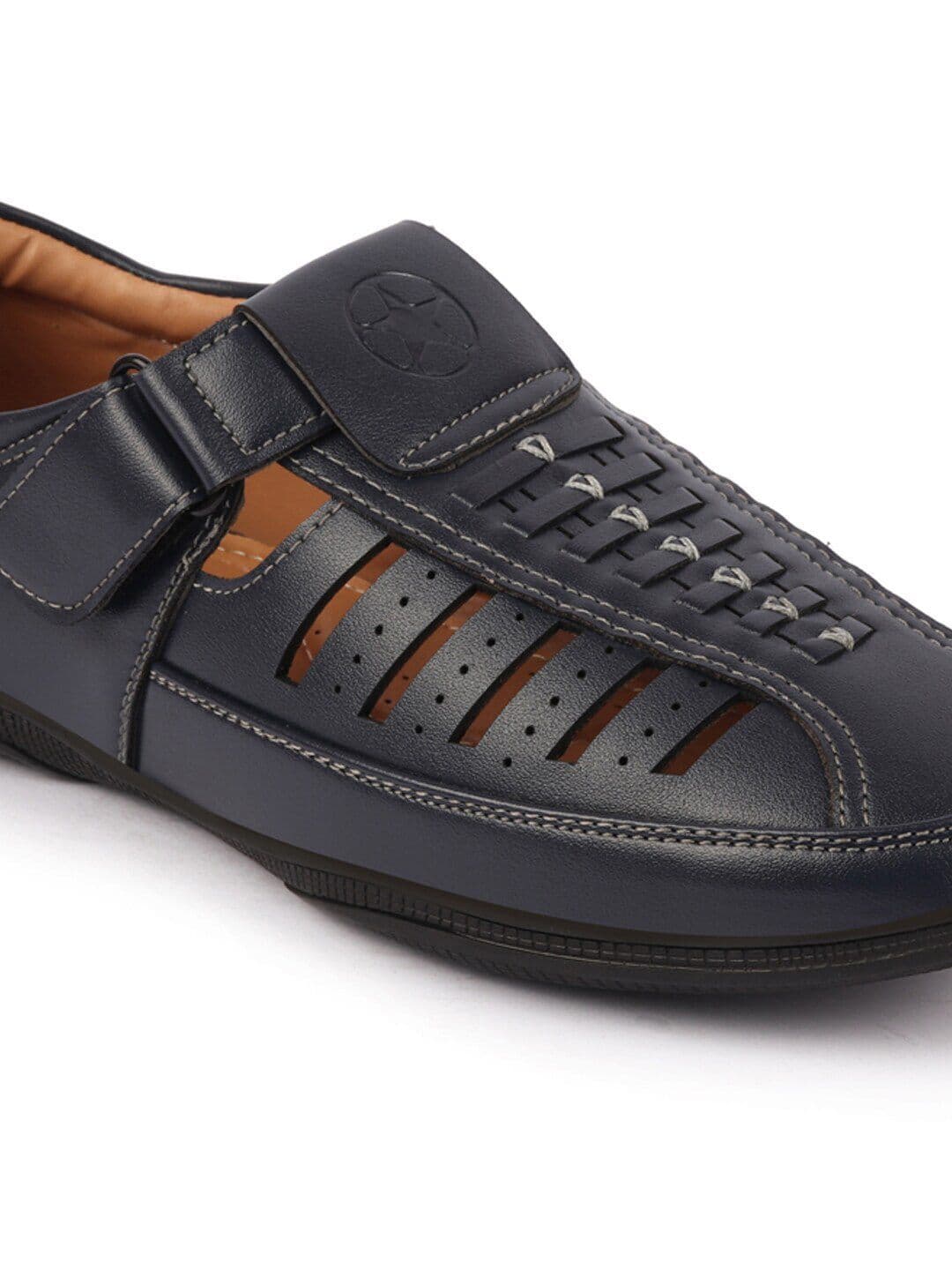 FAUSTO Men Blue PU Comfort Sandals thumbnail 2