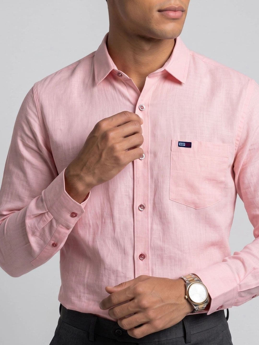 U.S. PITCHERS Men Modern Slim Fit Casual Shirt thumbnail 2