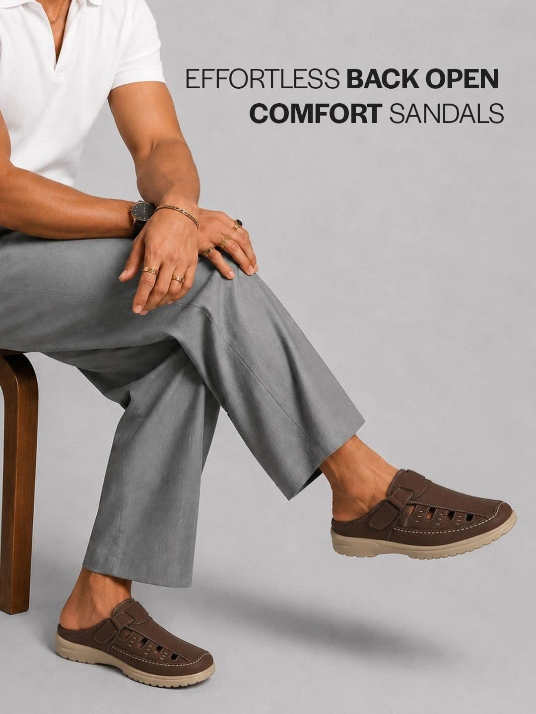 FAUSTO Men PU Comfort Sandals thumbnail 2