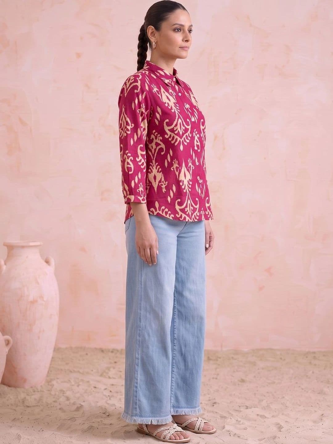 COTTON CULTURE Women Ethnic Motifs Printed Indie Prints Kurta thumbnail 3