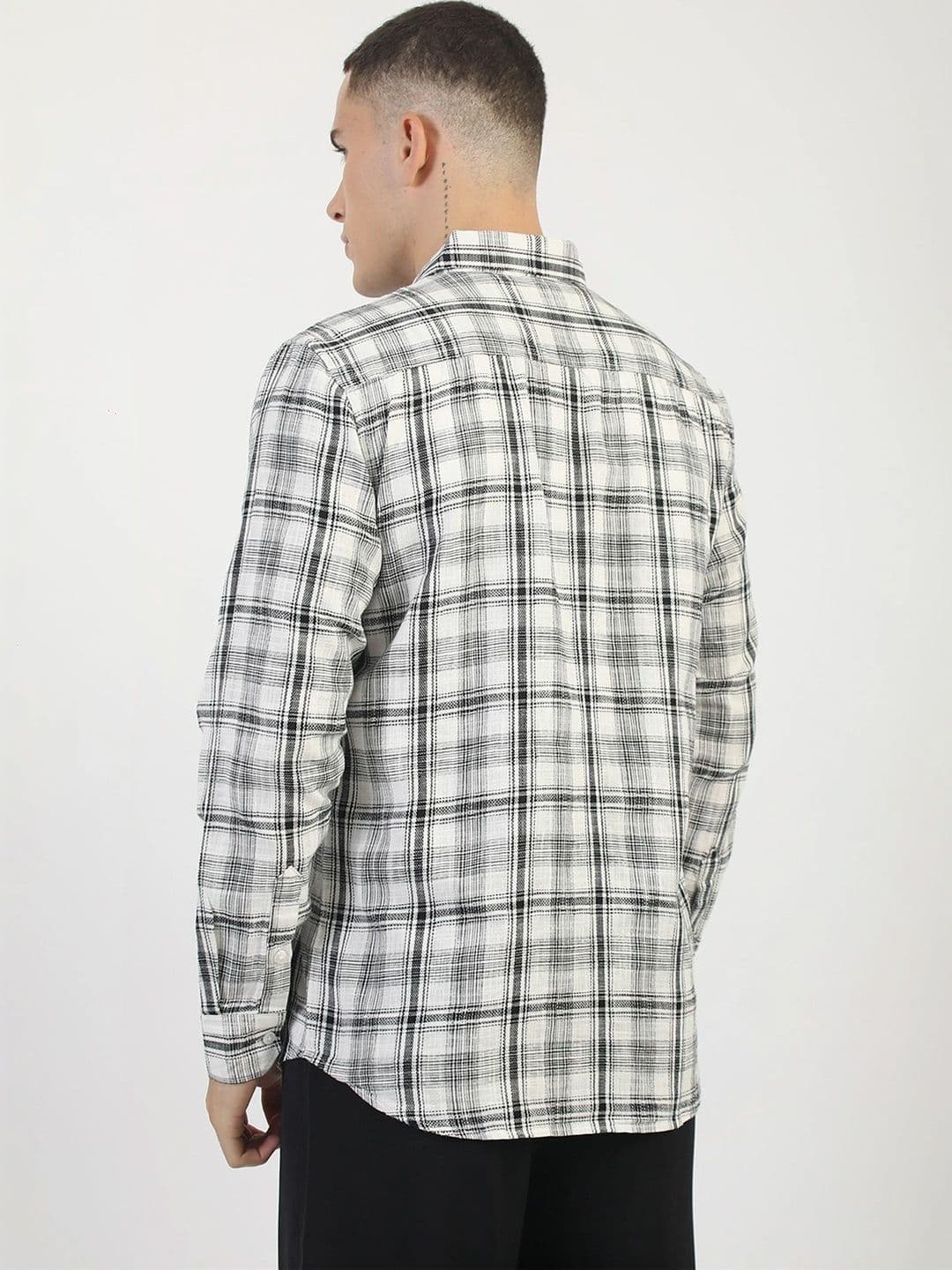 Maniac Men Comfort Checked Casual Shirt thumbnail 4