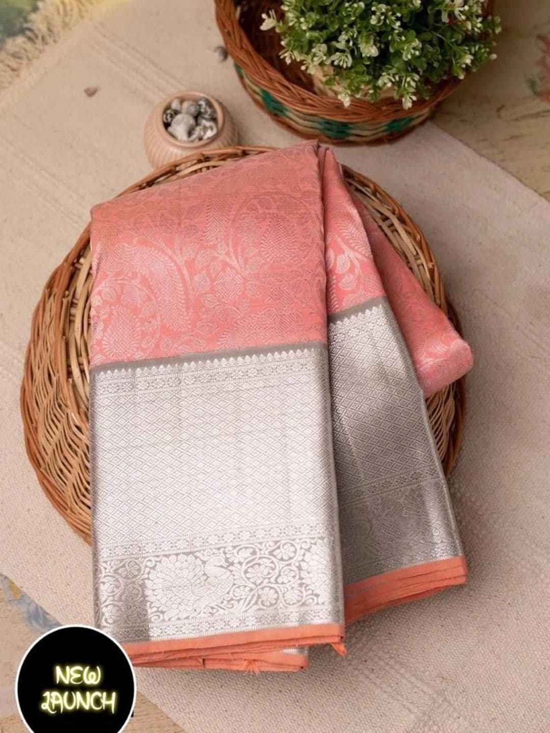 revika Woven Design Zari Art Silk Designer Kanjeevaram Saree thumbnail 4