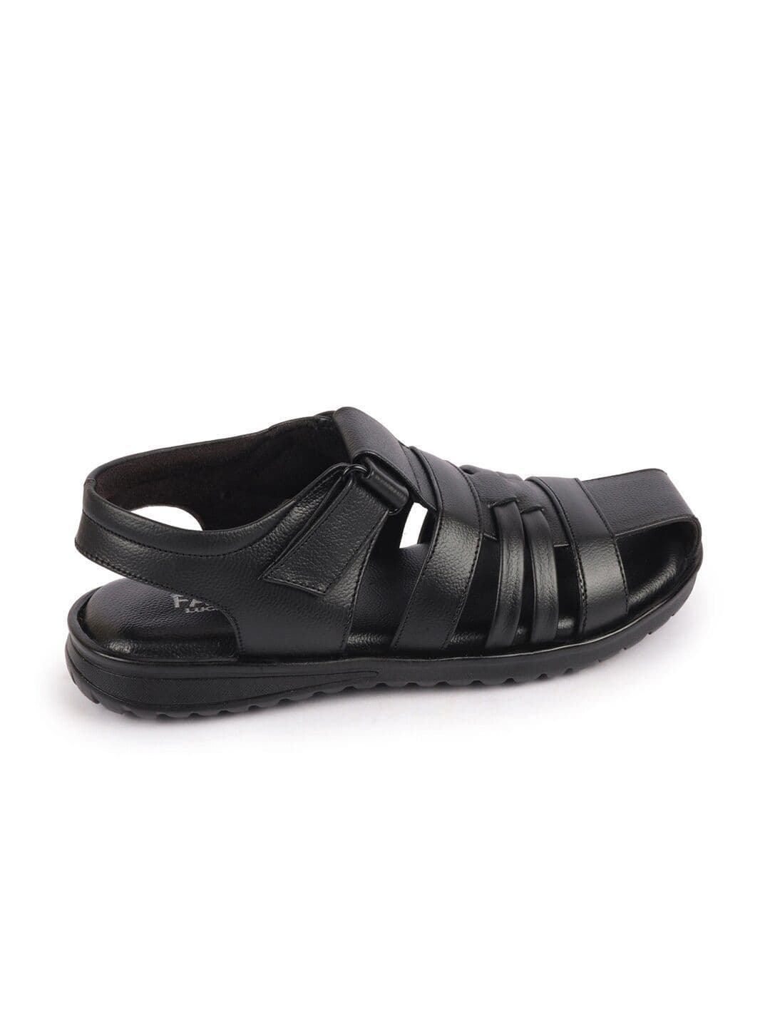 FAUSTO Men Textured Leather Fisherman Sandals thumbnail 3