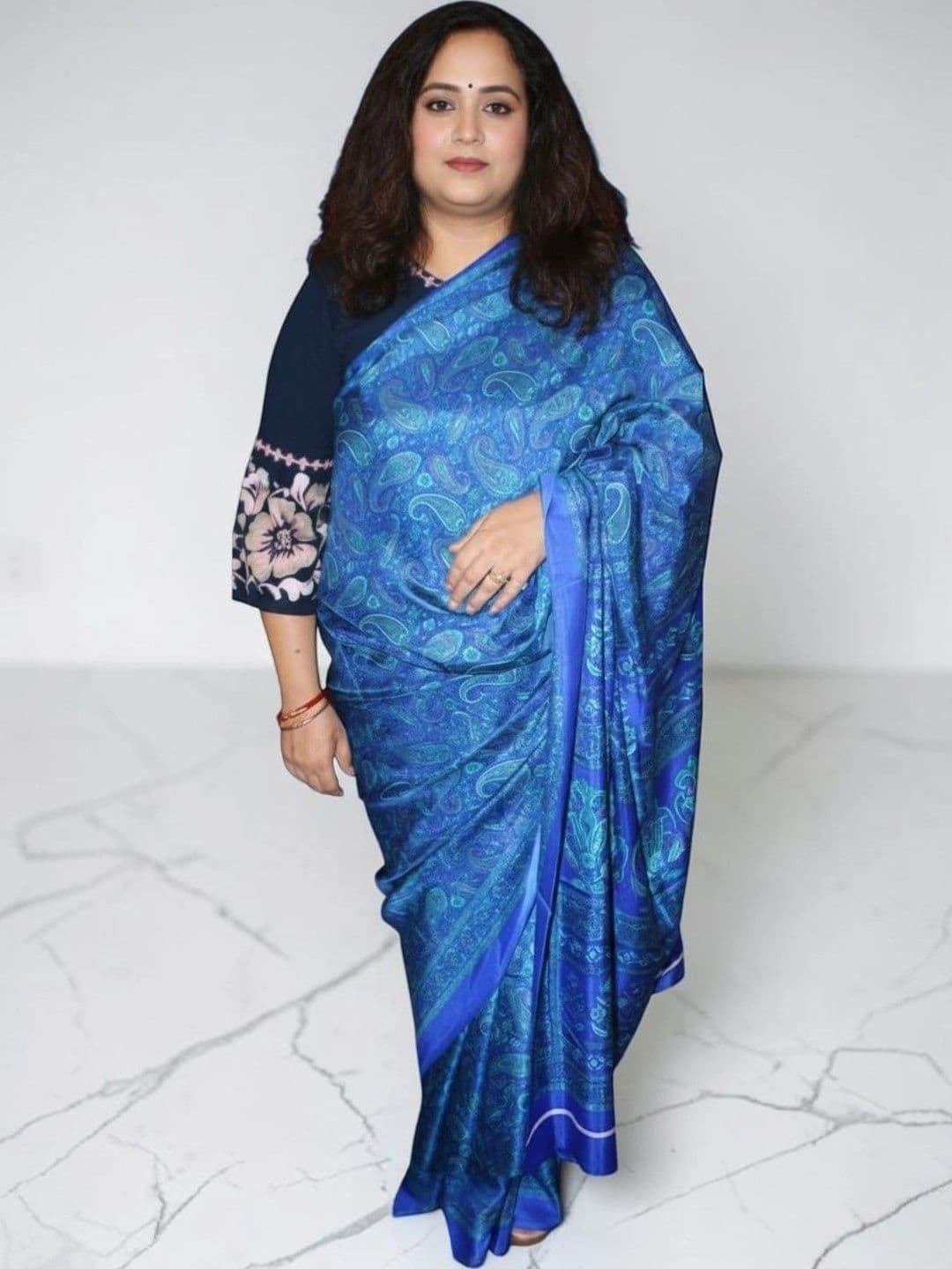 HAEMBY Paisley Art Silk Saree - view 1