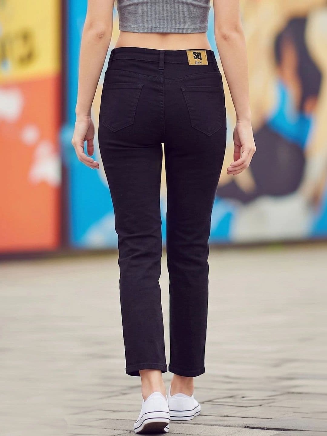 Style Quotient Women Classic Regular Fit High-Rise Stretchable Jeans thumbnail 2