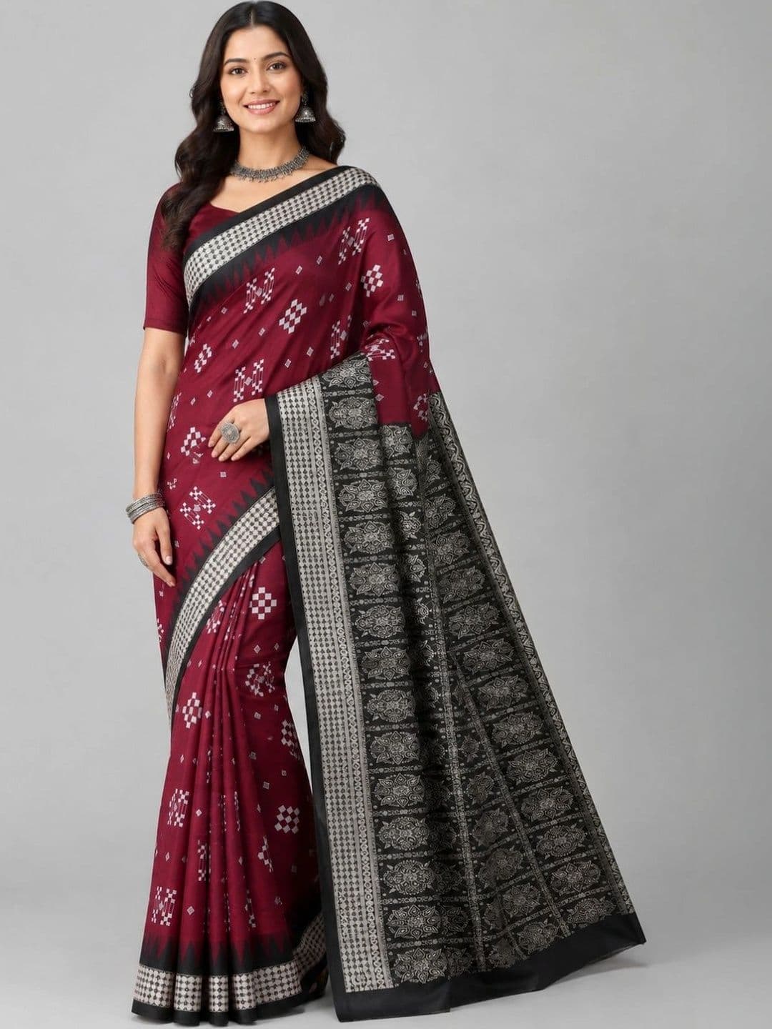 SHOPSILK Art Silk Sambalpuri Saree - view 1