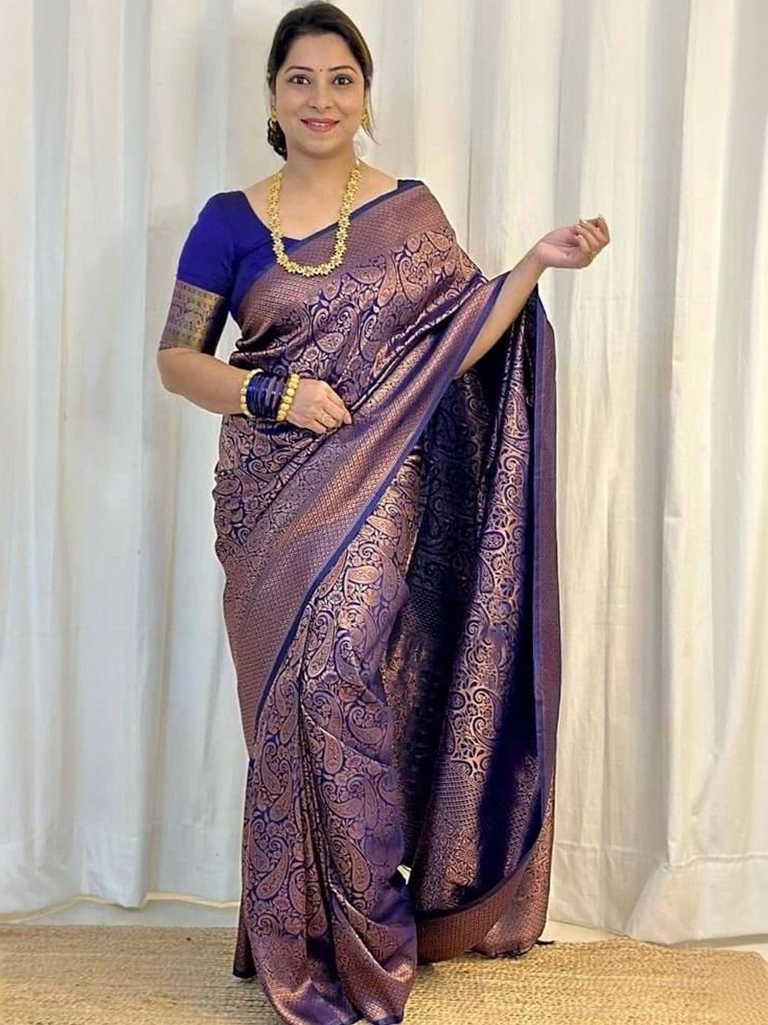 revika Woven Design Zari Art Silk Designer Kanjeevaram Saree - view 1