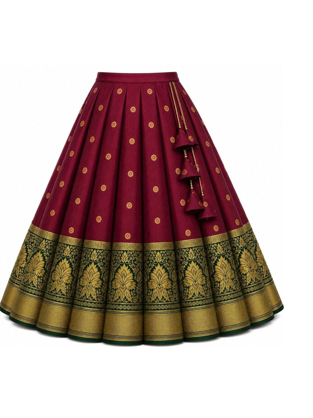 amzira Girls Embroidered Thread Work Ready to Wear Lehenga & thumbnail 2