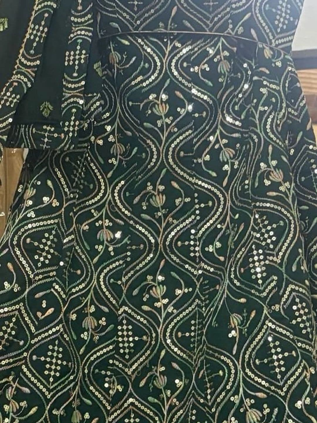 Indi Kal Embellished Sequinned Ready to Wear Lehenga & Blouse With Dupatta thumbnail 6