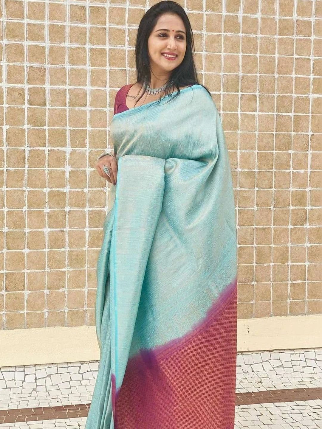 revika Woven Design Zari Art Silk Designer Kanjeevaram Saree thumbnail 3