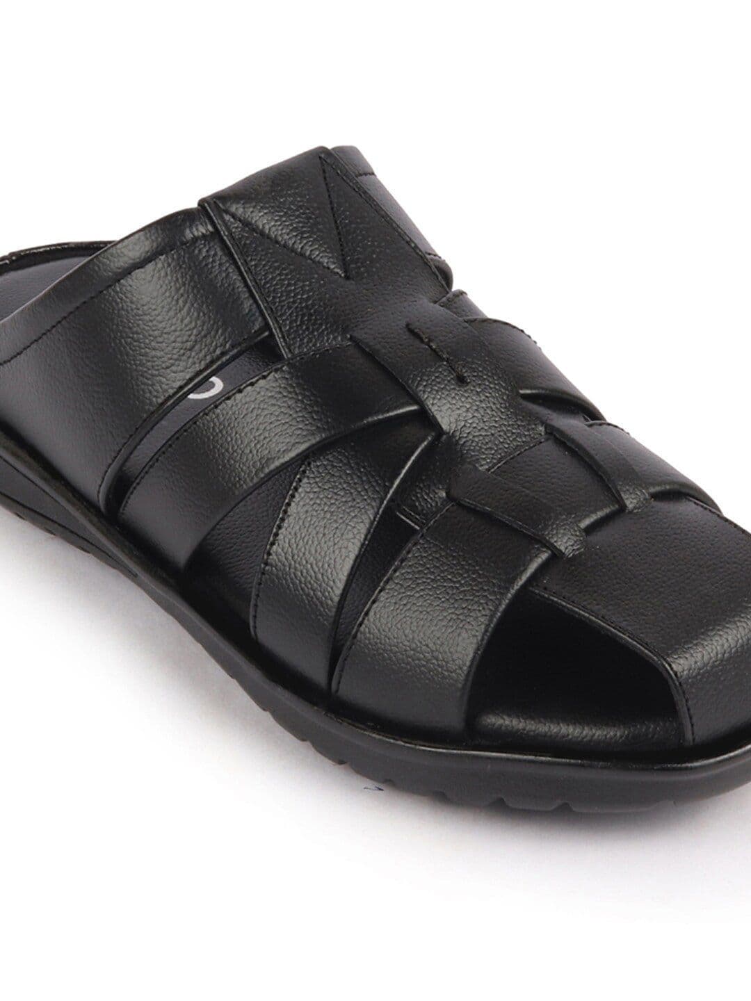 FAUSTO Men Textured Leather Comfort Sandals thumbnail 5