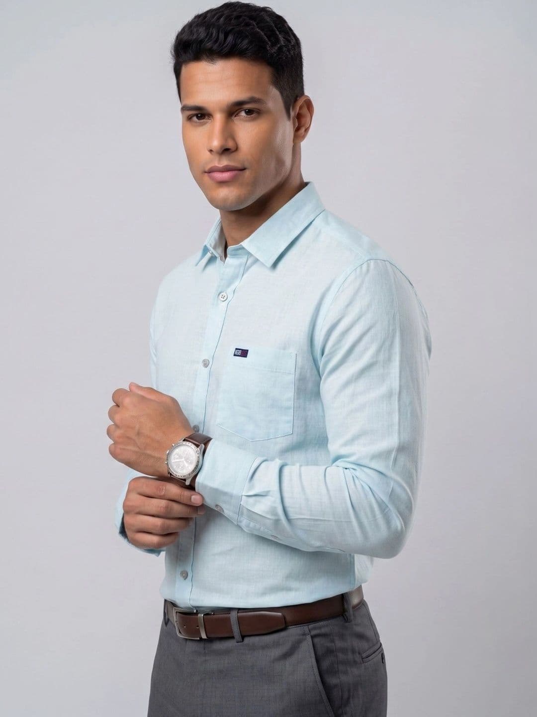 U.S. PITCHERS Men Modern Slim Fit Casual Shirt thumbnail 5