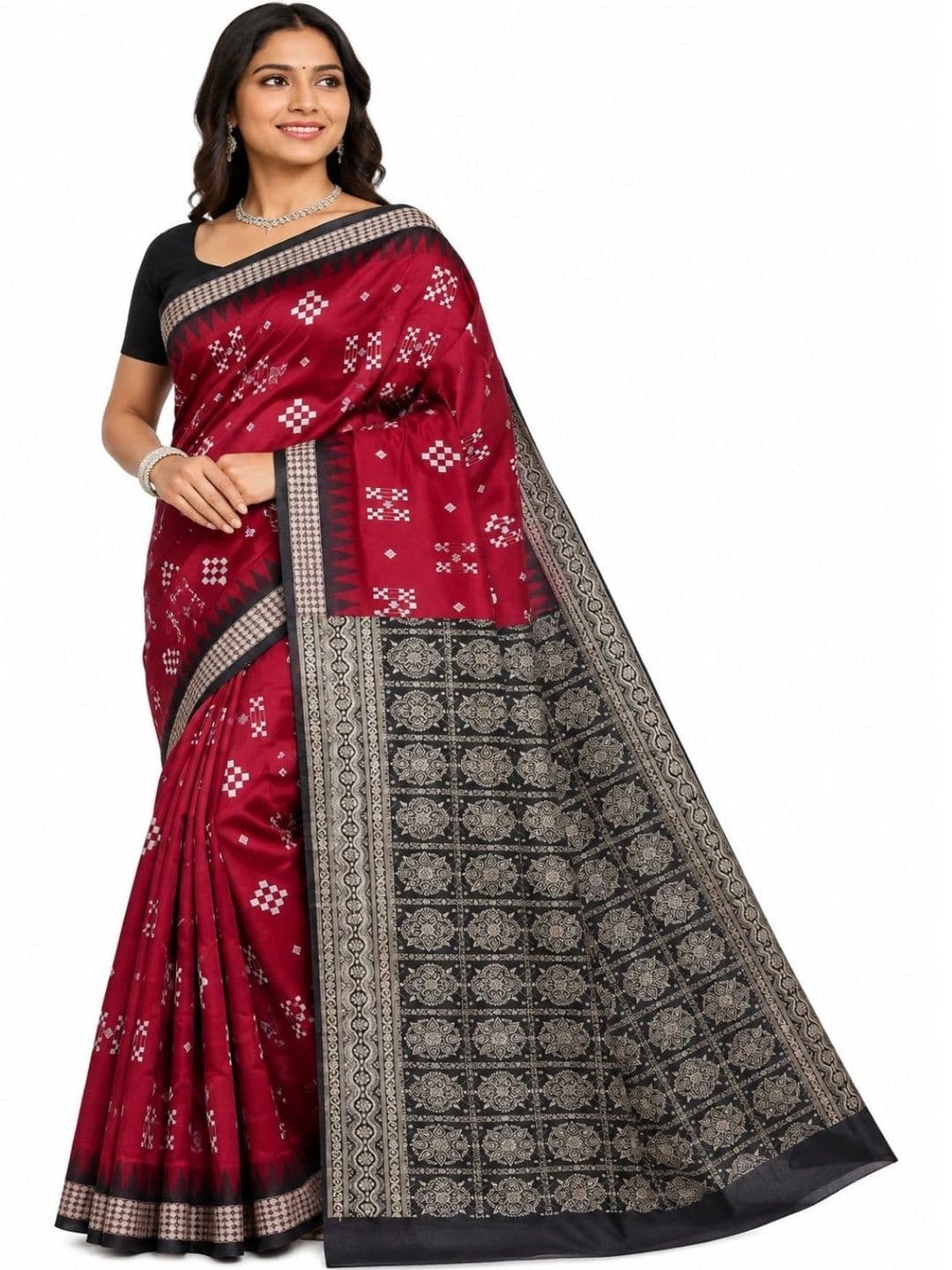 SHOPSILK Art Silk Sambalpuri Saree - view 1