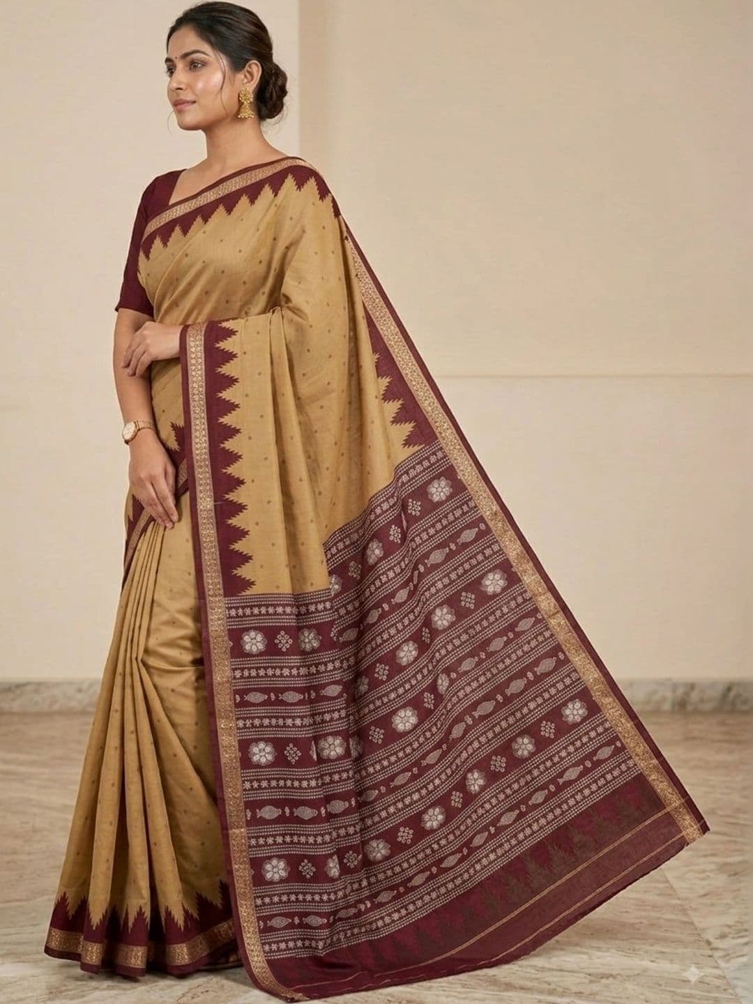 SHOPSILK Art Silk Sambalpuri Saree - view 1