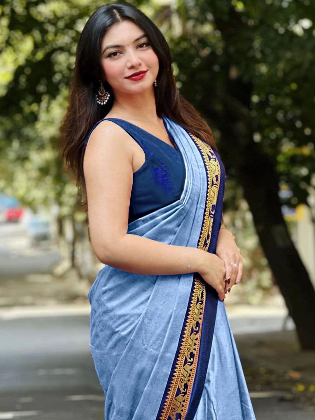KALINI Kalamkari Zari Silk Cotton Designer Gadwal Saree thumbnail 7