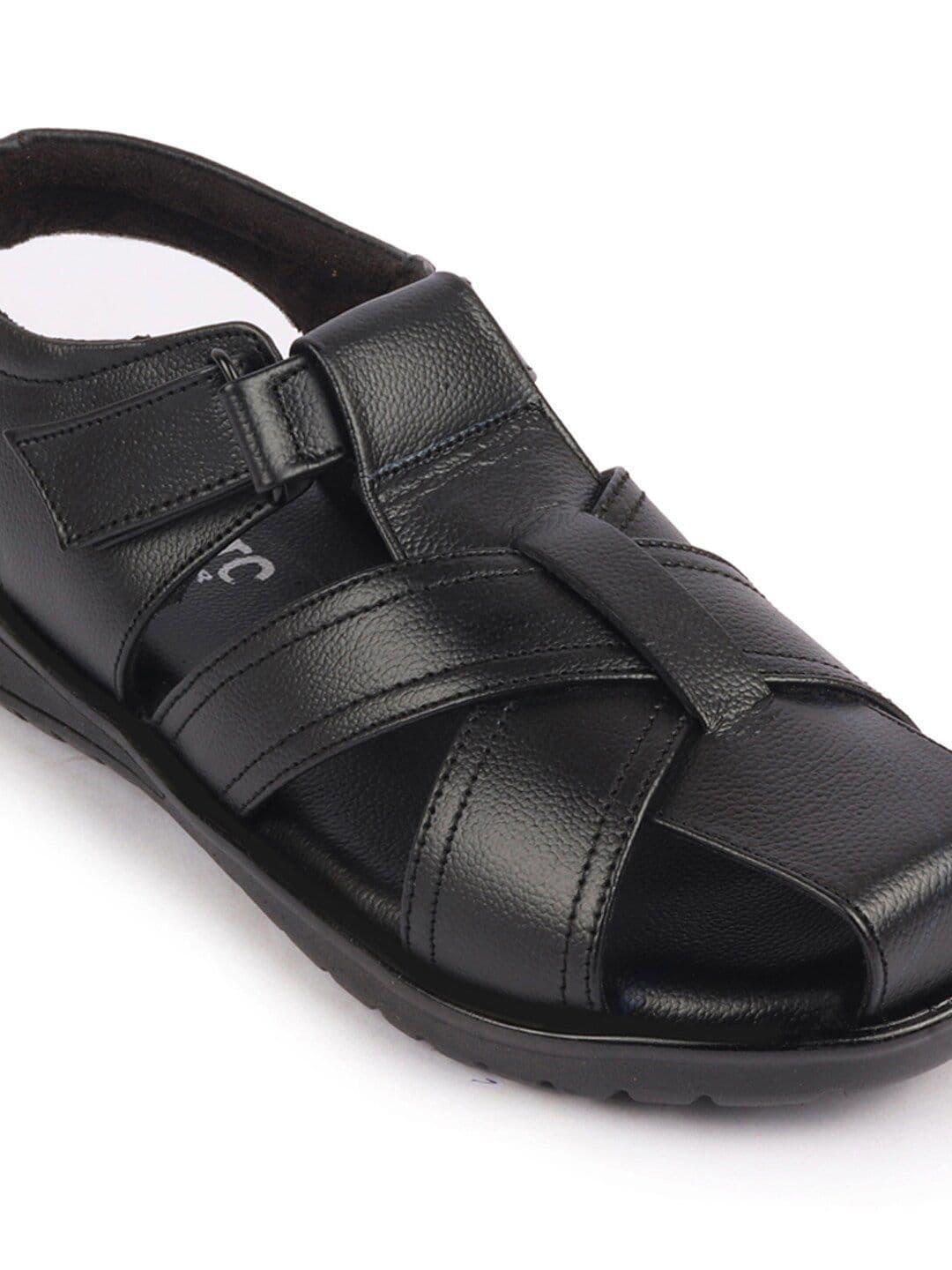 FAUSTO Men Textured Leather Fisherman Sandals thumbnail 7