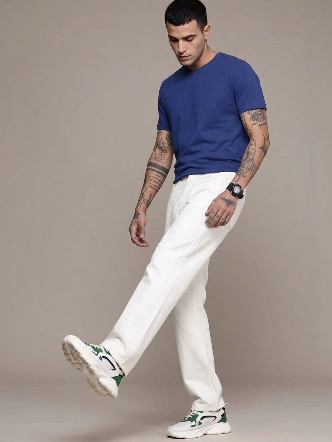 PINKLIT Men Straight Fit Mid-Rise Jeans thumbnail 3