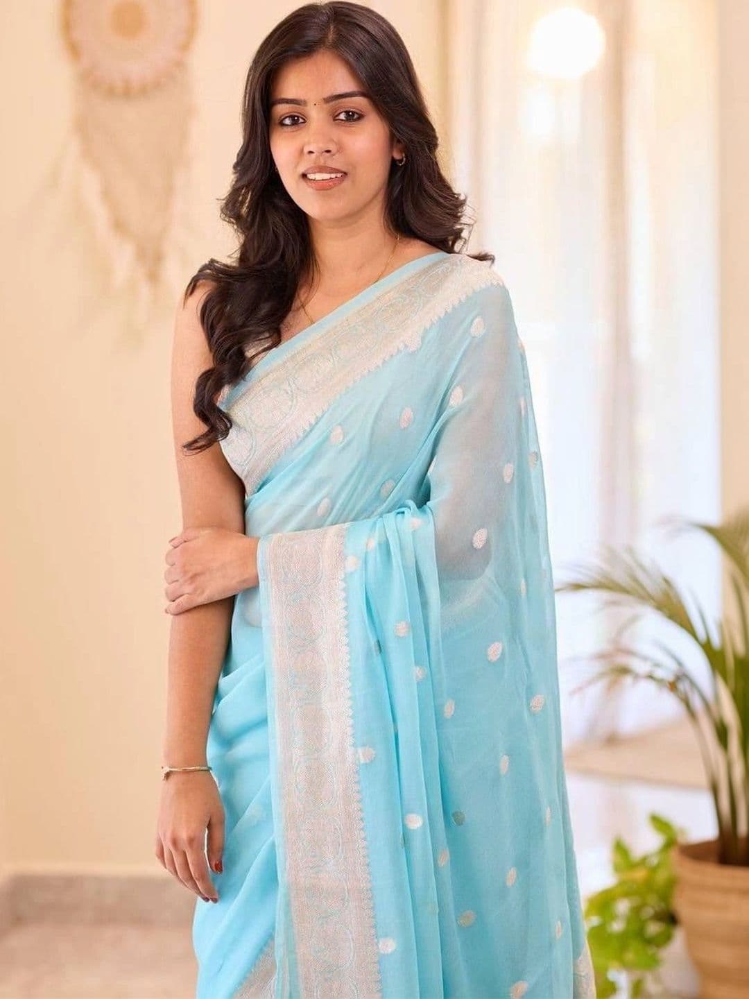 revika Woven Design Zari Art Silk Designer Kanjeevaram Saree thumbnail 2